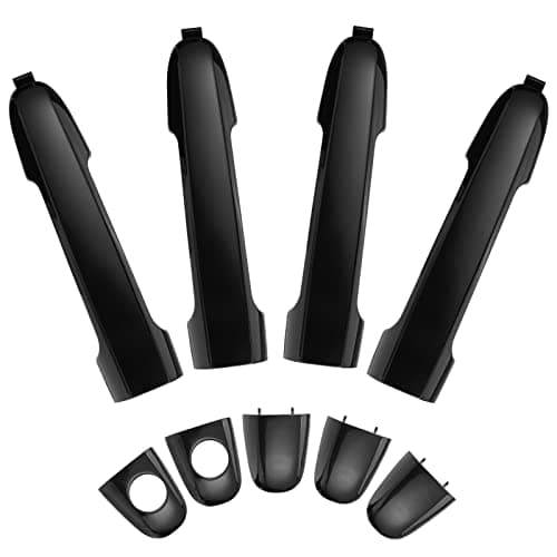 Lcyolada 4Pcs Exterior Door Handles for Hyundai Sonata 2005-2010, Front Rear Left Right Driver Passenger Side Replaces 82651-3K00, Primed Black