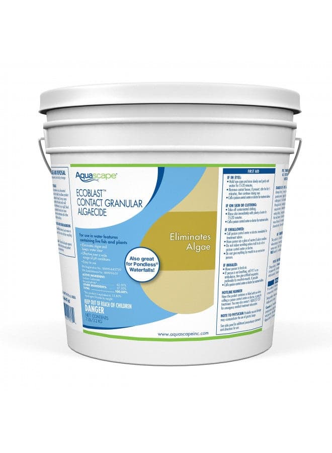 Aquascape EcoBlast Granular Algaecide for Pond, Waterfall, and Stream Features, 7 Pounds | 29313, white