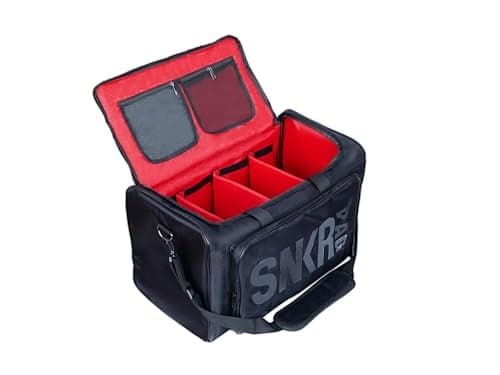 NNBDBVDHS Shoe Bags for Travel Sneaker Travel Bag Shoes Duffel Bags Waterproof Gym Sports Luggage Sneakerhead Bag for Men with 3 Adjustable Dividers fit 4 Pairs Heavy Duty Travel Accessories (red)