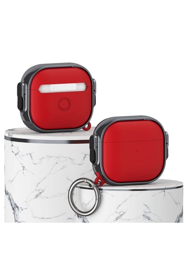 Case Cover For AirPods Pro 2 Drop-proof Case Split Design Plating Protection Cover Black+Red