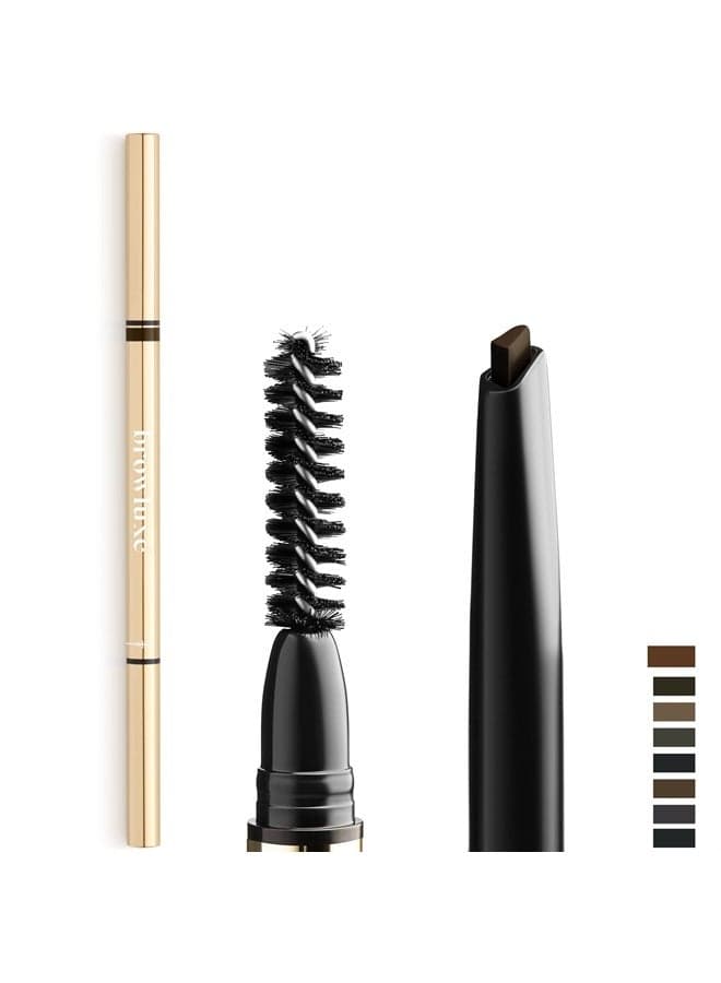 Browluxe Ultra Precise Eyebrow Pencil Waterproof, Long Lasting Brow Pencil with Castor Oil In Shade Walnut