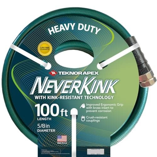 Teknor Apex 1094716 NeverKink 8617-100, Heavy Duty Garden Hose, 5/8-Inch by 100-Feet