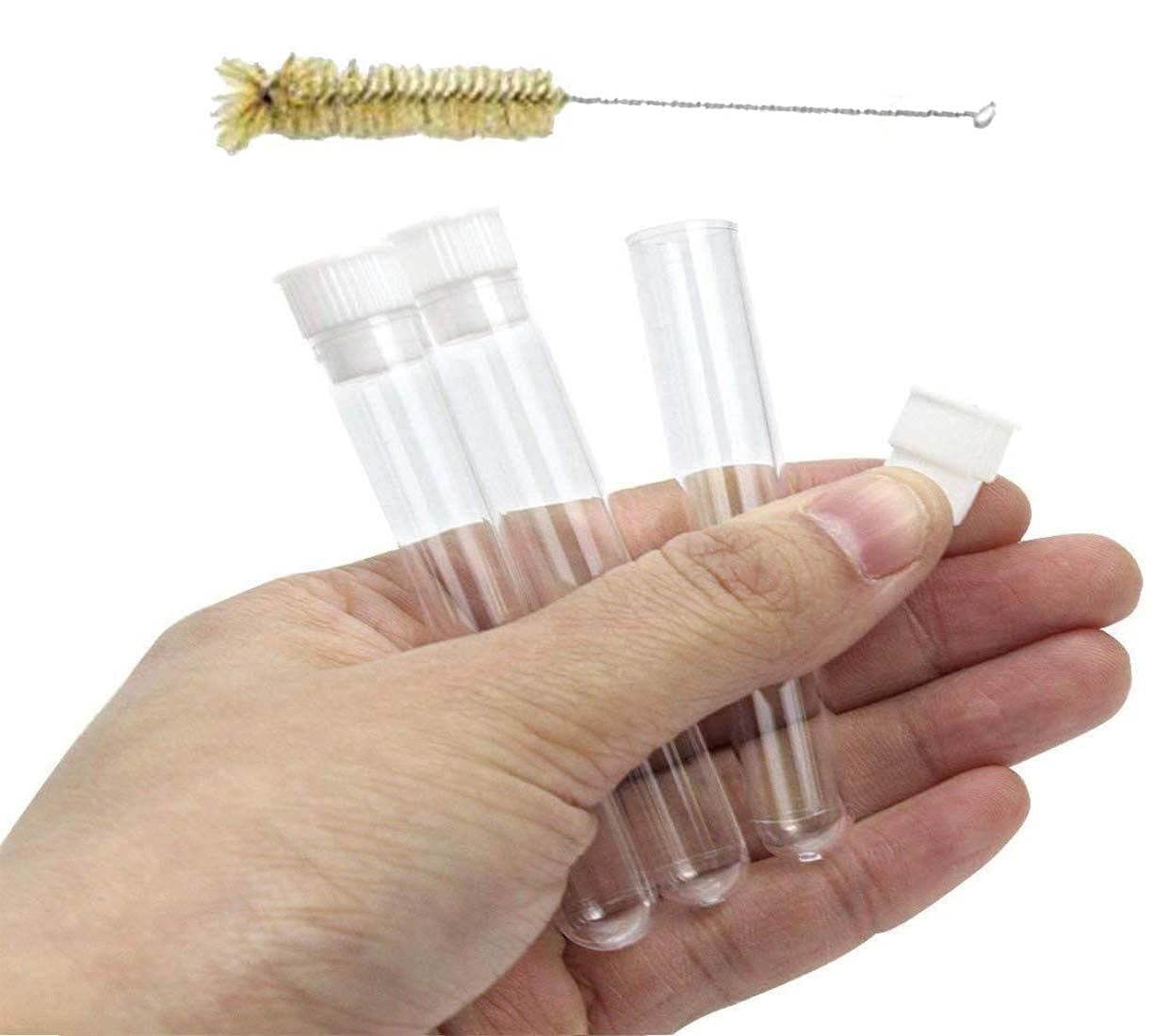 DIY Crafts Pack Of 75 Pcs, Bottles Tube with Lid, Plastic Sample Bottles T (Pack Of 75 Pcs, Bottles Tube with Lid)