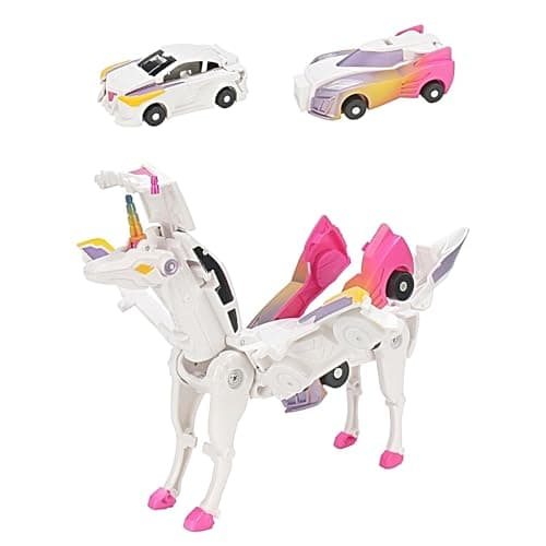 SOYUOI Ultimate Transforming Unicorn Car Toy 2in1 Magical Unicorn Car Robot for Kids Automatic Magnetic Transformation for Boys Girls Birthdays