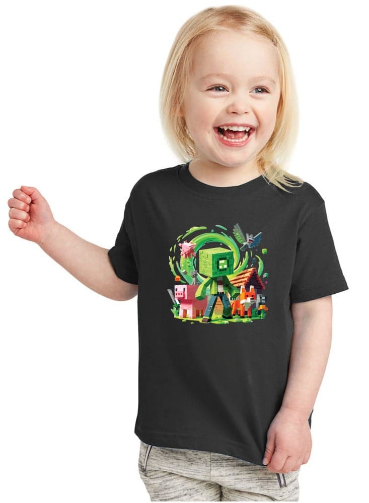 Kids Girl's Gaming T-Shirt - Girl's Online Gaming Cotton T-Shirt - Trendy Video Game Printed T-Shirt for Girl's - Gaming Graphic Print T-Shirt for Girl's