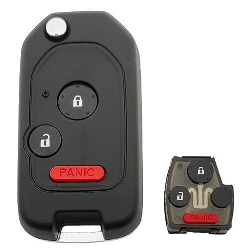 Horande Modified Folding Flip Replacement Key Fob Cover Case fit for Honda 20032012 Accord 20062013 Civic EX 20092015 Pilot 20052006 CRV Odyssey Ridgeline Keyless Entry Key Fob