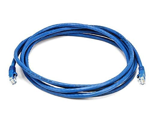 Monoprice 10FT 24AWG Cat5e 350MHz UTP Ethernet Bare Copper Network Cable - Blue