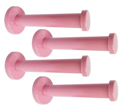 NELXULAS Pink Stainless Steel Single Super Heavy Duty Wall Mount Hook Bath Towel Hooks Coat Hanger 6 inch4 PCS