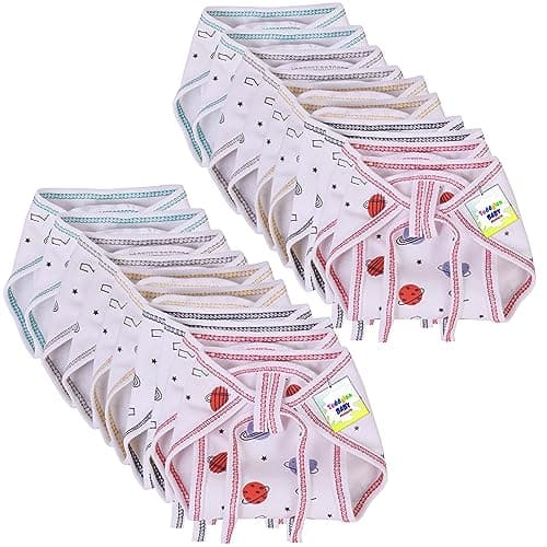 Toddylon Baby Products New Born Baby Clothes | Cloth Diapers | Langots | Nappies | Cotton | Reusable | Washable | Nappy (0-6 Months, Pack of 20)