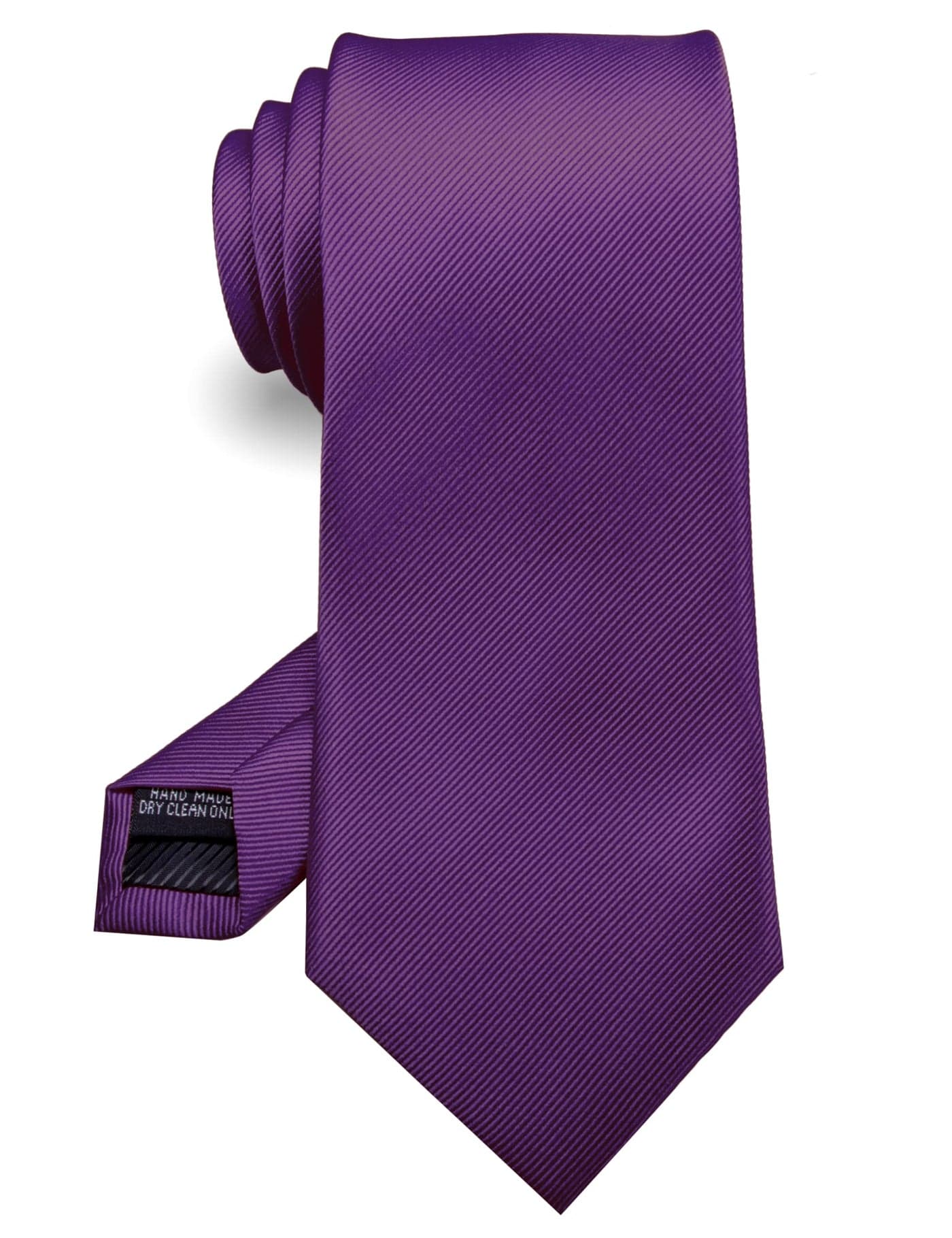 RBOCOTT Silk Purple Tie Business Wedding Formal Necktie for Men (Purple)