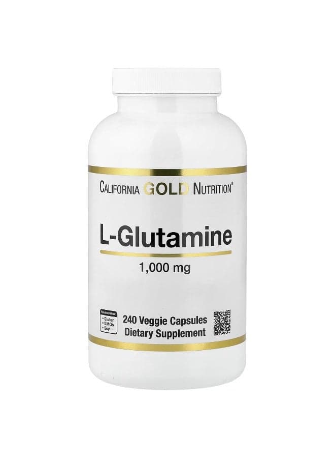 California Gold Nutrition, L-Glutamine, 1,000 mg, 240 Veggie Capsules