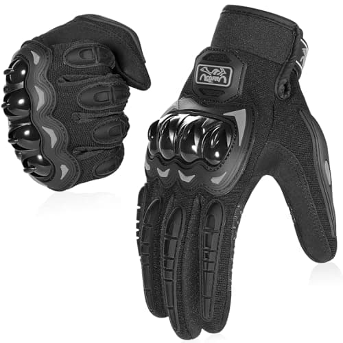 COFIT Motorcycle Gloves Breathable Touchscreen Motorbike Gloves AntiSlip with Good Grip Hard Knuckles Protection for Men Women Motocross BMX ATV MTB Cycling Road Racing Black XXL