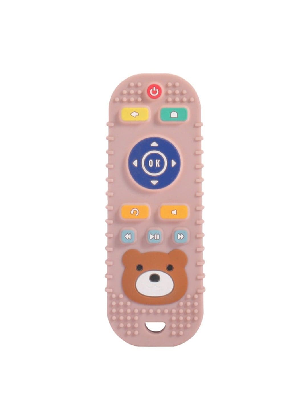 Food Grade Silicone Simulation Remote Control Teething Toys, Suitable for Toddlers, Babies, Boys, Girls, 6-12 Months Baby Remote Control Shape Teething Teething Gel Chew Toys (Pink)