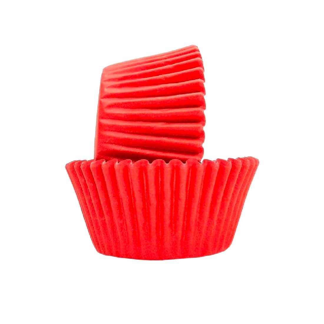 Regency Wraps Greaseproof Professional Grade Baking Cups Pack of 40 Standard Liners Red Solid for Cupcakes Muffins Candy Non Stick