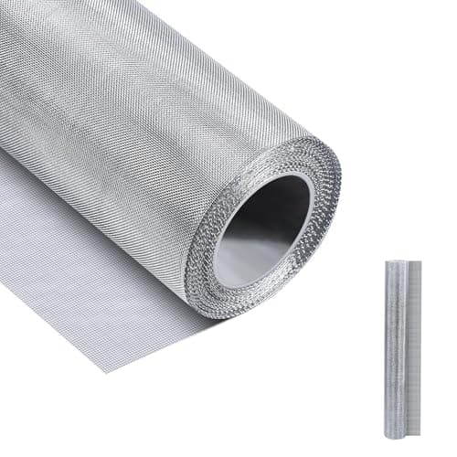 Stainless Steel 304 Woven Wire Mesh Sheet - 15 Mesh, 0.4mm Hole, 1mm Thickness - Ideal for Air Ventilation, Window Screens, Mosquito Nets, Rat Barriers, and Window net, door (3 feet x 3 feet)