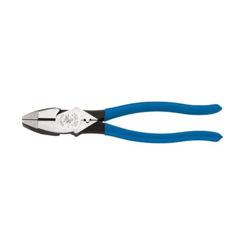 Klein Tools D20009NECR Linemans Pliers with Crimping Made in USA HighLeverage Streamline Design with Induction Hardened Knives and Knurled Jaws
