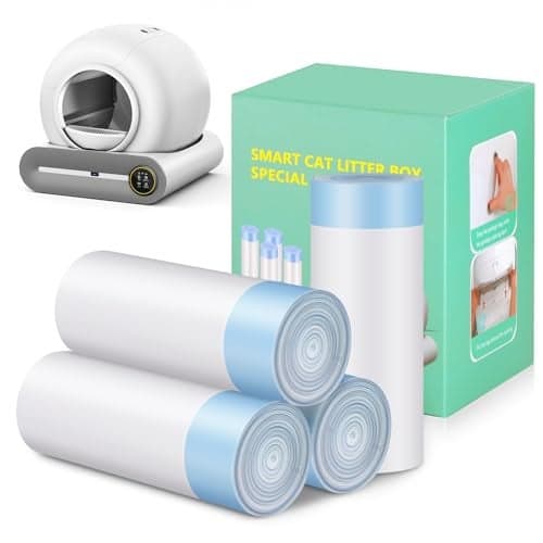 4 20 Count Trash Bags for Automatic Cat Litter Box Self Cleaning Replacement Extra Large Liners for Robot Box 4 Rolls Drawstring Waste Bags 18 x 18 Inches4 Rolls80 Counts