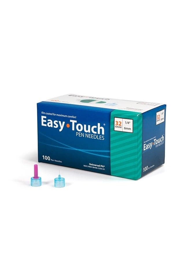 Insulin Pen Needles, 32G, 1/4-Inch/6mm, Box of 100