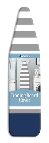 Whitmor Reversible Ironing Board Cover and Pad 54.0x15.0, Gray Blue