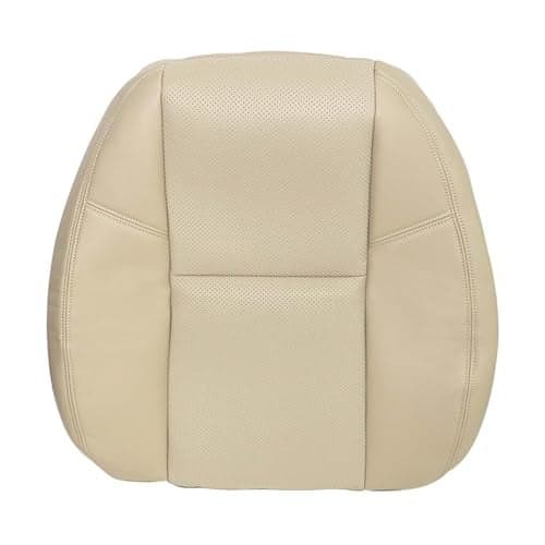 AOUTTUOA Driver or Passenger Side Top Lean Back Perforated Seat Cover Tan #333 or 313 Fit for Chevy Tahoe Avalanche GMC Sierra Yukon Fit for Cadillac Escalade 2007 2008 2009 2010 2011 2012 2013 2014