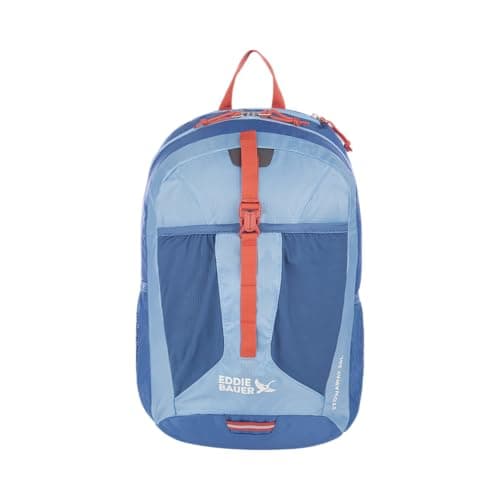 Eddie Bauer Stowaway Packable Backpack Travel Outdoor Lightweight Foldable Durable Ripstop Polyester 30L Coast Blue