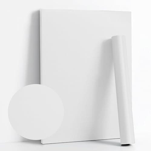 Dimoon 236''x17.7'' White Thicken Peel and Stick Wallpaper Contact Paper Modern Self Adhesive Wall Paper Removable Renter Friendly Textured Solid Color Vinyl Roll (236''x17.7'',White Thicken)