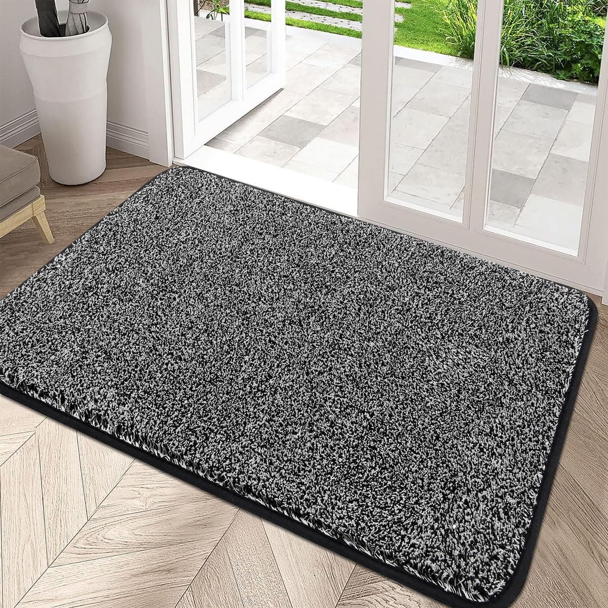 Pauwer Indoor Outdoor Doormat Absorbent Barrier Door Mat 90 x 150 cm LowProfile Front Door Mats Non Slip Entrance Dirt Trapper Door Floor Mat