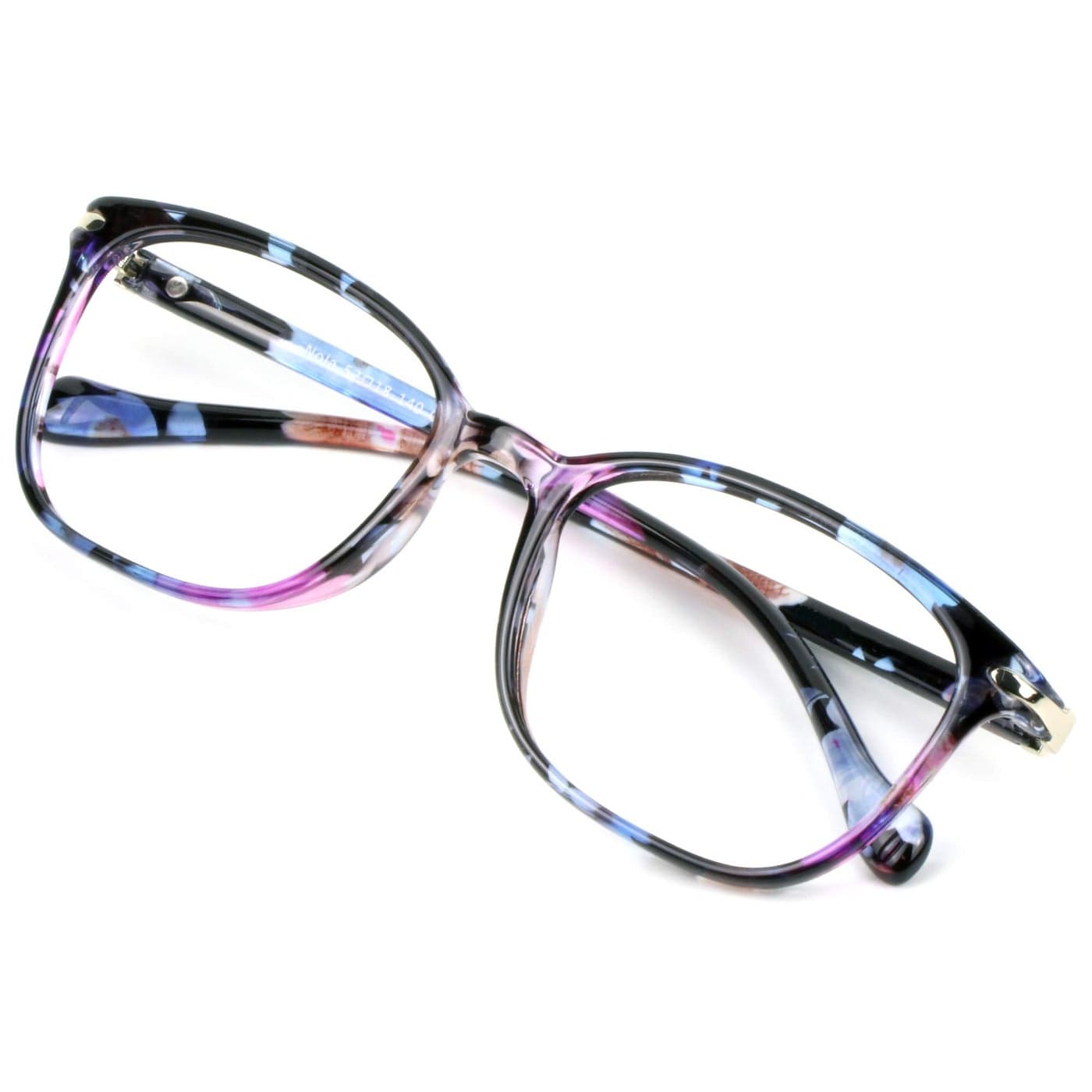 VisionGlobal Blue Light Blocking Glasses for Women Anti Eyestrain Computer Reading TV Glasses Stylish Square Frame Anti GlareNo Magnification