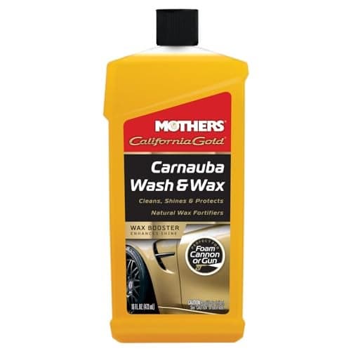Mothers California Gold Carnauba Wash Wax 16 oz Cleans Shines Protects Gentle pH Balanced UltraSudsy SpotFree Brilliant Finish Biodegradable Wont Strip Wax or Ceramic 05676
