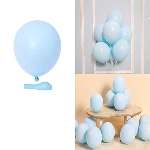 GRAND SHOP Macaron Latex Balloon, Pack Of 50, Pastel-blue material Rubber