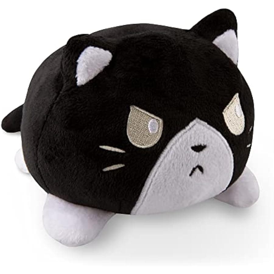 - The Original Reversible Cat Plushie - Tuxedo - Cute Sensory Fidget Stuffed Animals That Show Your Mood