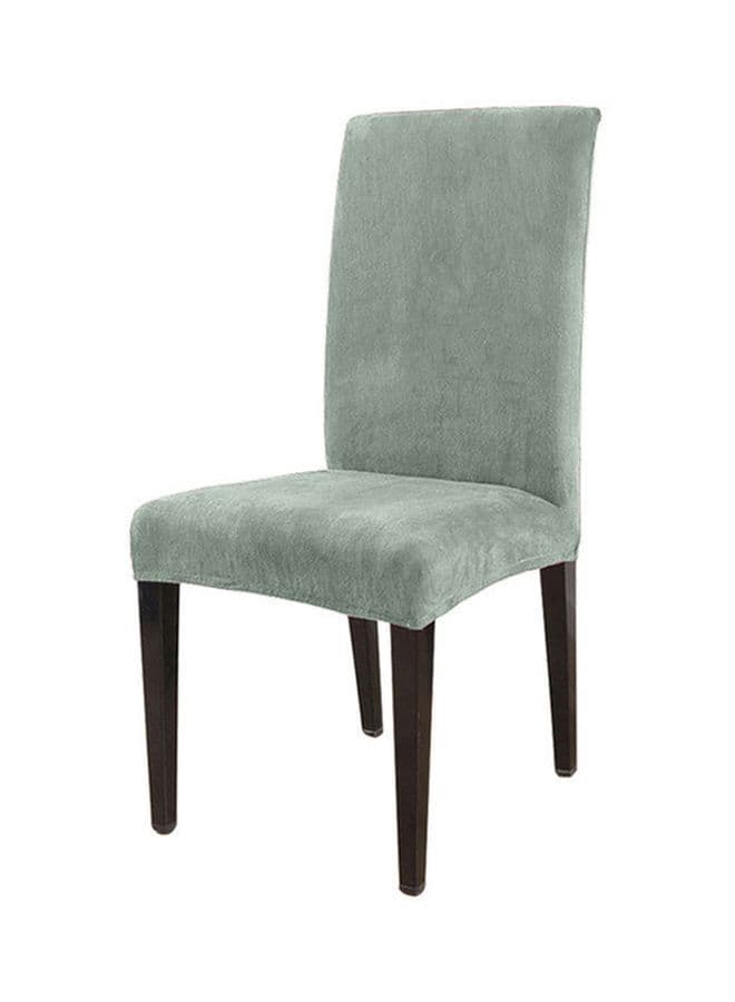 6-Piece Stretchable Dining Chair Covers Light Green 58cm