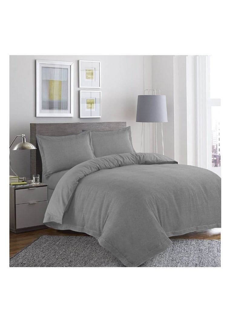 Orchard Exclusive (Grey) Queen Size Duvet Cover (225 x 245 + 30 Cm -Set of 1 Pc) Cotton percale Weave, Soft and Luxurious, High Quality Bed linen -180 TC