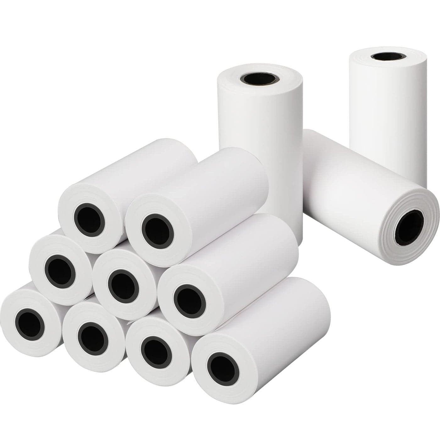 12 Rolls Print Camera Paper Refill, 2.2 x 1.1 Inch Instant Camera Refill Print Photo Printer Thermal Paper for Kids(White)