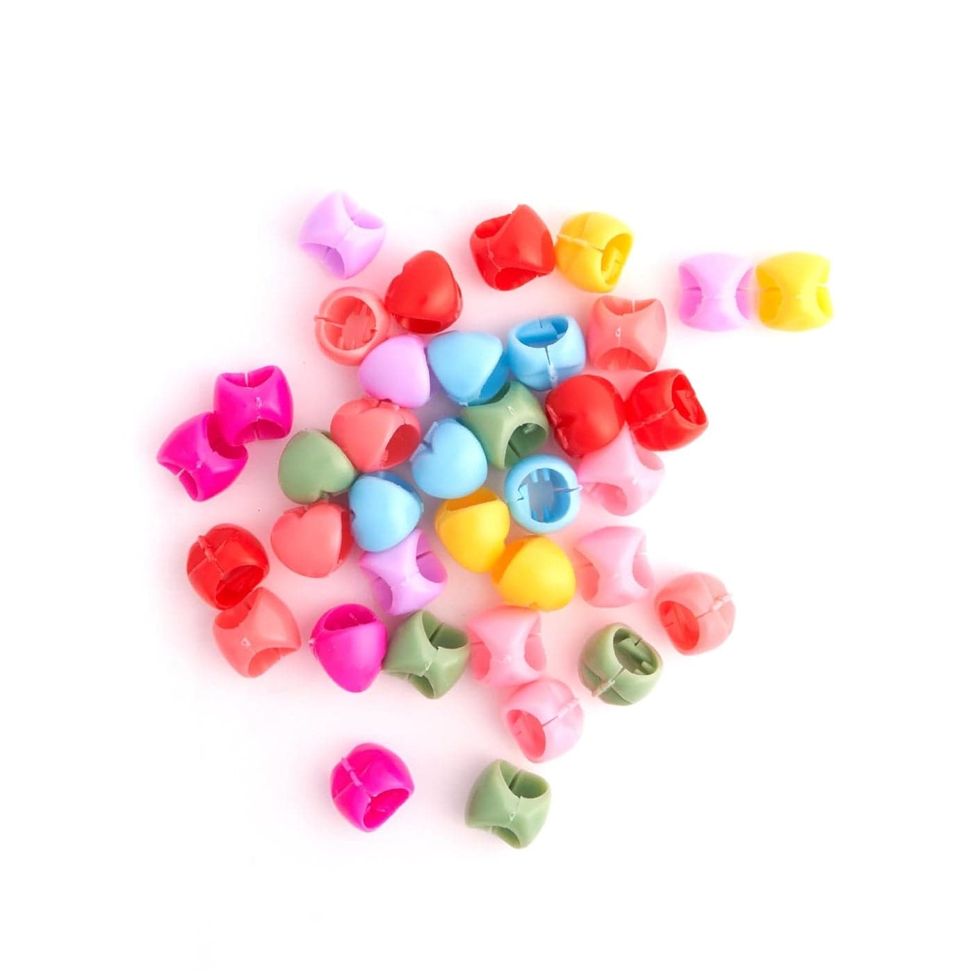 RED by Kiss 36 Pieces Kids Mini Claw Barrettes SelfHinge Plastic Hair Clips for Girls Toddler Kids Baby 80s 90s Cute Colorful Hair Pin Hair Accessories Mini Heart