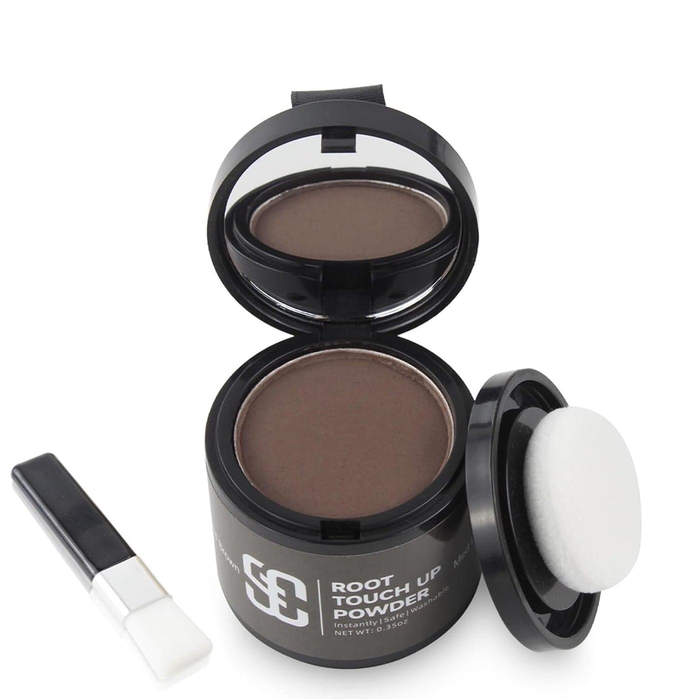 SOVONCARE Hairline Powder Hairline Shadow Gray Hair Coverage Touch Up Hair Powder for Thinning Hair for Women Hair Root Touch Up Powder Hair Root Cover Up Conceals Hair Loss Medium Brown 035 oz