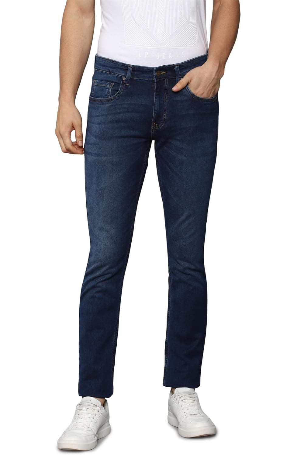Louis Philippe Men's Slim Jeans (LRDNCSLPP78601_Navy