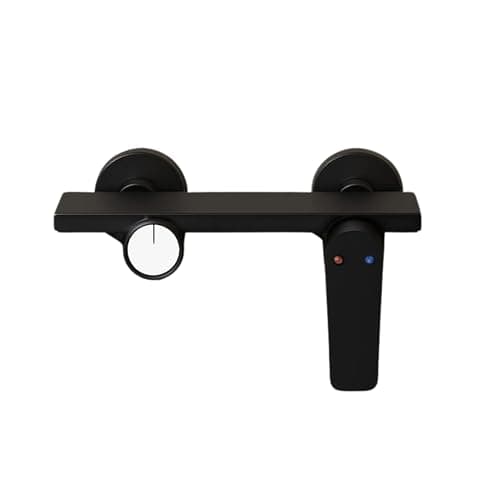 10X All Black Wall Mixer 2 in 1 for Bathroom ZH-14009 | Hot & Cold | Piano Key Controls | Dual Flow (Waterfall & Normal) | Modern Flat Design