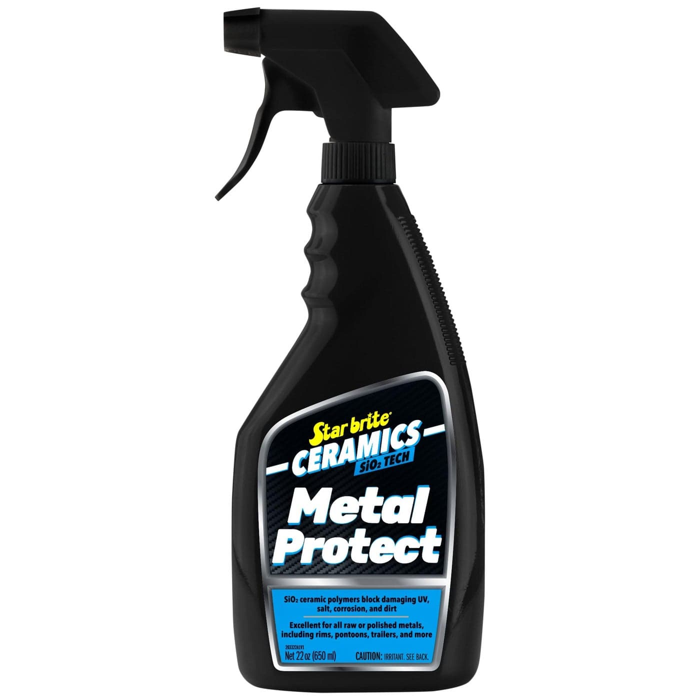 STAR BRITE Ceramics Metal Protect SiO2 Polymer Protection Durable Barrier Against Corrosion Pitting Salt Damage for Pontoons Trailers Towers 22 oz Spray 203322