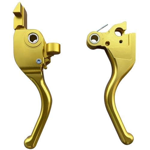 COKTNNI Motorcycle 3 Finger Clutch Brake Lever CNC Short Hand Clutch Brake Lever Fit for 20242025 Harley Road Glide Street Glide Road Glide CVO Road Glide ST Gold