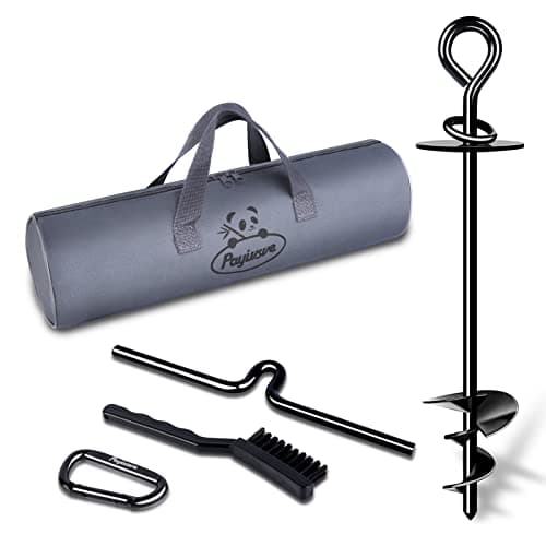 Dog Tie Out Stake for Large Dogs up to 220 lbs, Dog Stake Heavy Duty for Outside/Yard/Beach, 360° Rotation No Tangling Dog Anchor for Dog Cable/Leads/Tether/Chain