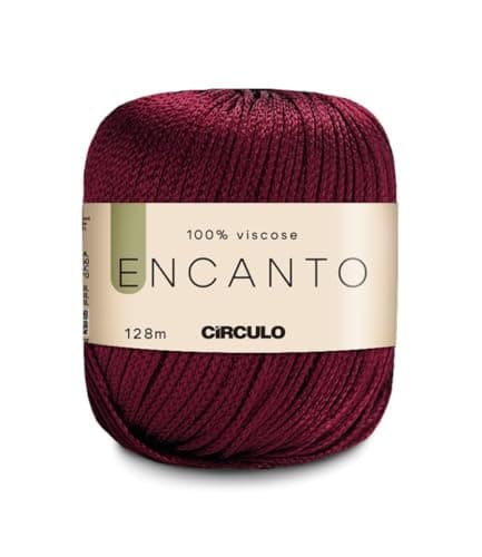 CIRCULO Encanto Yarn 100 Viscose Luxury Shine Light Worsted Weight Yarn 140 yds 352 oz Color 3794 Bordeaux