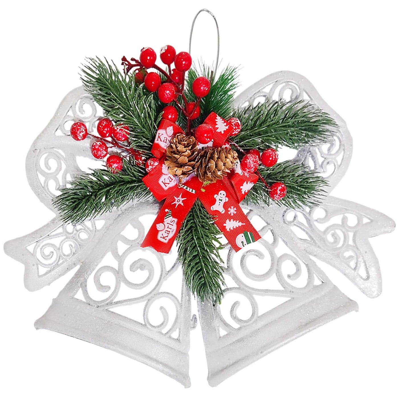 FunBlast Christmas Decoration Bell 1 Pcs Jingle Bell Wall Hangings for Front Door Wall Room Xmas Party Decorations Merry Christmas Decorative Items Random Design
