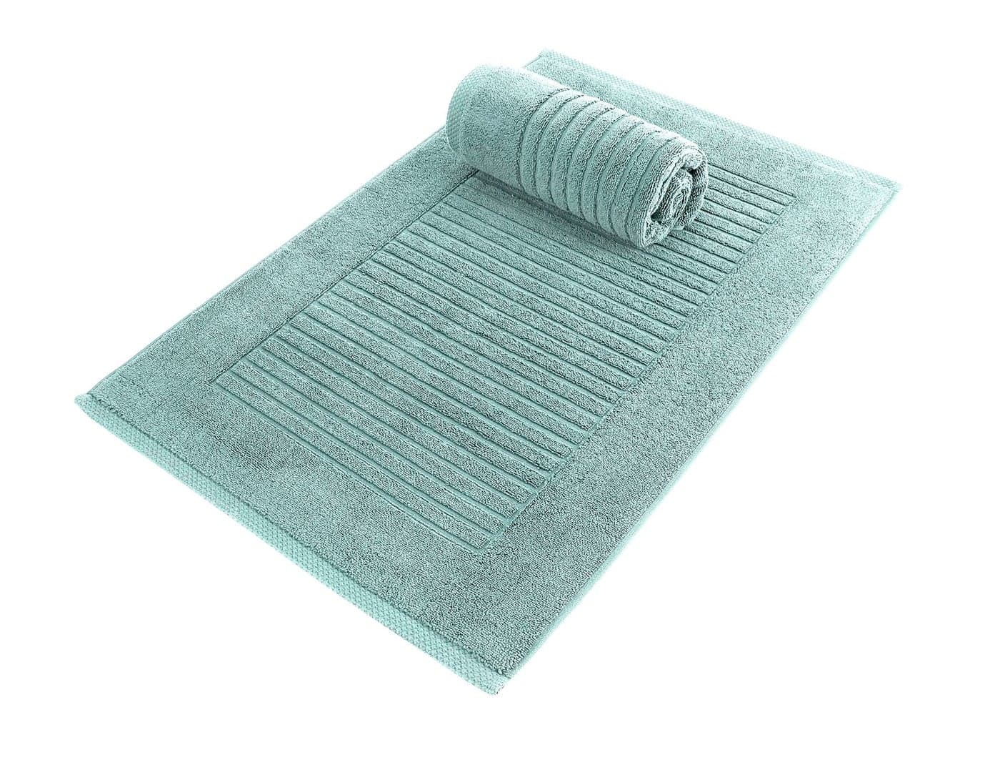 Classic Turkish Towels CTT 2 Piece Bathroom Rugs Set 100 Cotton Bath Mats NonSlip Comfy Highly Absorbent Bathroom Floor Mats Machine Washable 20x32 Spa Green