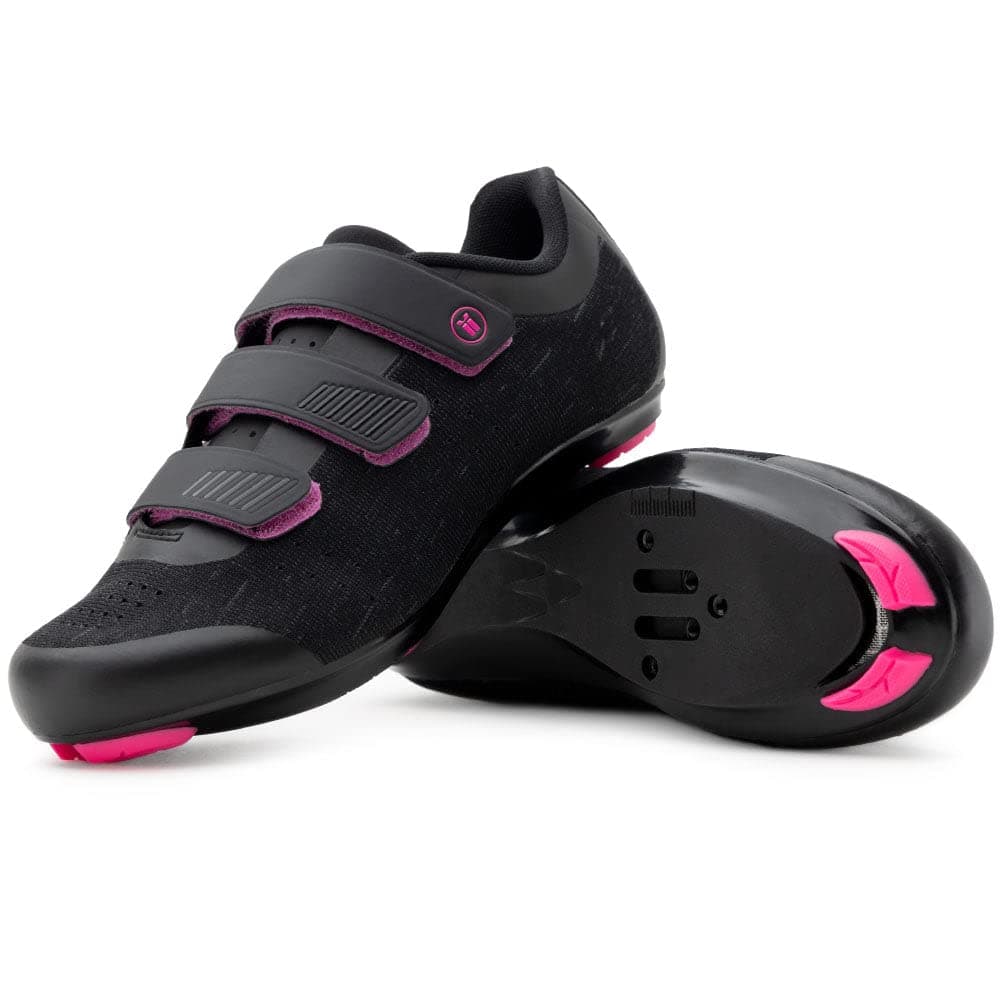 Tommaso Pista 100 SPD Peloton Shoes for Women2 in 1Road Indoor Cycling Shoes for Both Delta SPD CleatsPeloton Road Bike AccessoriesNo Cleats XD KnitPinkSize 75US38EU