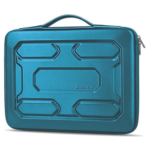 DOMISO 17.3 inch Laptop Sleeve with Handle Shockproof Waterproof EVA Protective Case for 17.3" ZBook Fury 17.3 G8/MSI GS73VR Stealth Pro/HP Envy 17.3/LG Gram 17.3"/ROG Strix GL702VS, Teal