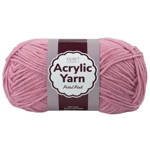 Craft County Medium 4 Acrylic Yarn – 200 Yards of Super Vibrant Yarn for Blankets, Scarves, Hats, & More!