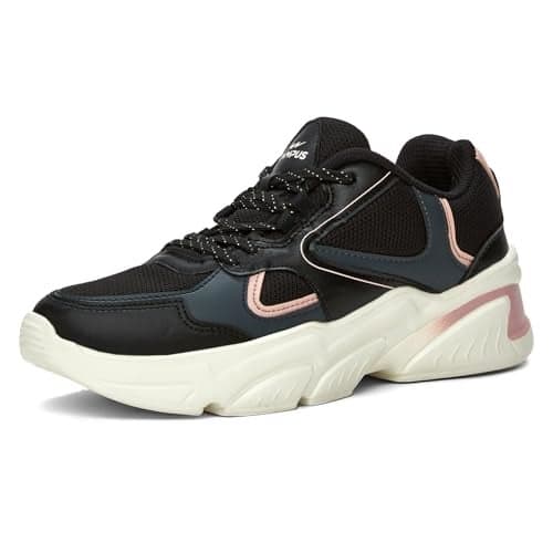 Campus Women's Yasmin Sneakers BLK/Peach - 8UK/India