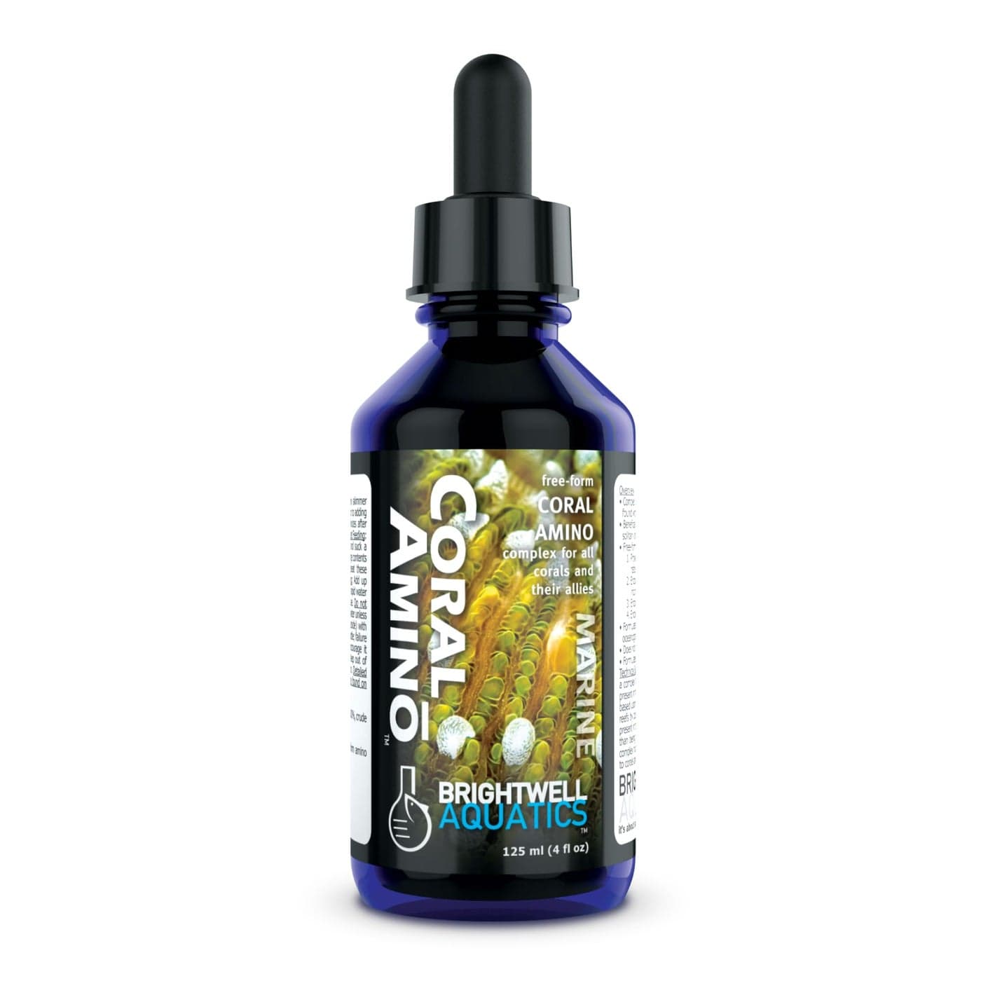 Brightwell Aquatics CoralAmino - Complex of Amino Acids for Corals - Coral food for Aquarium Coral Growth - Saltwater Aquarium Treatments, 2.02 fl oz