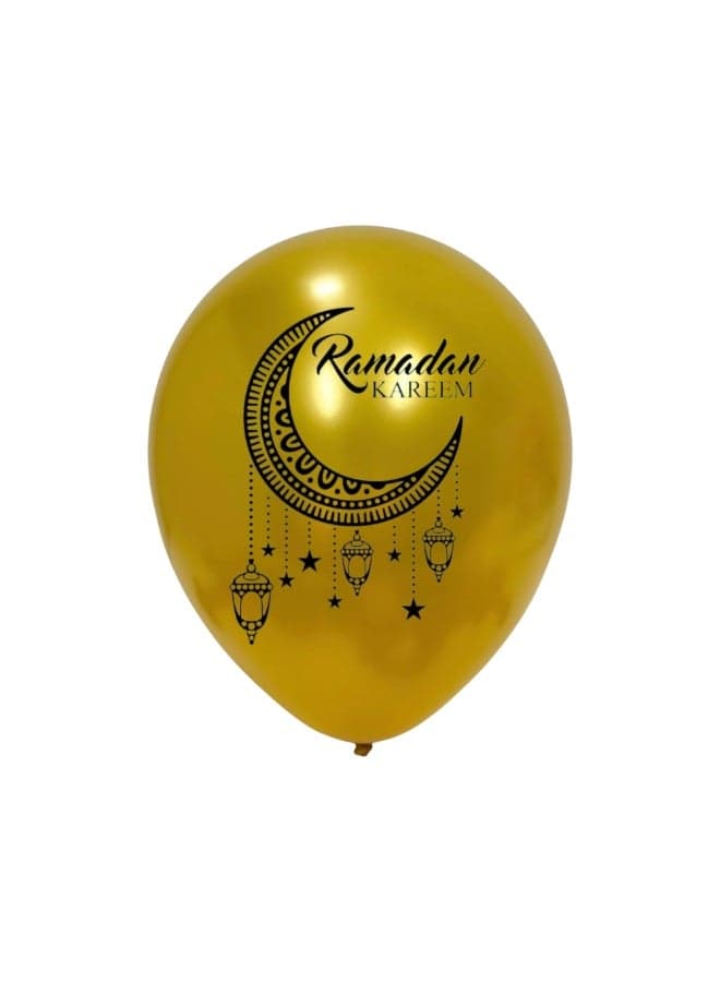 Ramadan Mubarak Balloons for Decorations Gold